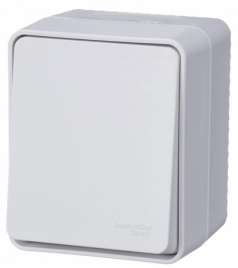 ATN540161 AtlasDesign Profi54 О/У 1-клавишный ПЕРЕКЛЮЧАТЕЛЬ 10 АХ, БЕЛЫЙ, Россия