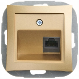 WDE000483 Компьютерная розетка RJ45 кат. 5e, механизм , шампань