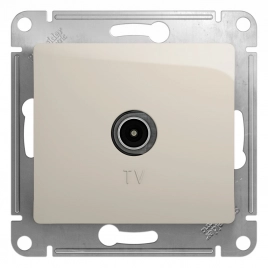 GSL000991 GLOSSA TV РОЗЕТКА оконечная 1DB, механизм, МОЛОЧНЫЙ