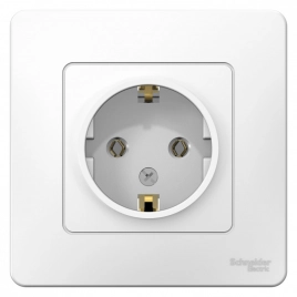 BLNRS001011 BLANCA С/У РОЗЕТКА 2К+З, б/ш,16А, 250В, БЕЛЫЙ