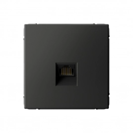 GAL001483 ARTGALLERY РОЗЕТКА компьютерная RJ45, кат. 5е, механизм, БАЗАЛЬТ