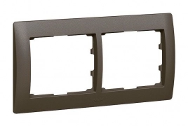 771202 G.Life Рамка 2п, dark bronze, гориз.