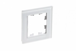 ATN320101 ATLASDESIGN NATURE 1-постовая РАМКА, СТЕКЛО БЕЛЫЙ