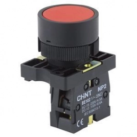 574091 Кнопка управления NP2-EA45 без подсветки красная 1НО+1НЗ IP40 (R)