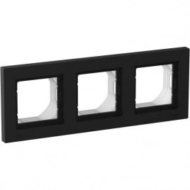 ATN441003 ATLASDESIGN AQUA 3-постовая РАМКА, IP44, КАРБОН