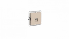 ATN001283 ATLASDESIGN РОЗЕТКА компьютерная RJ45, кат. 5Е, механизм, ПЕСОЧНЫЙ