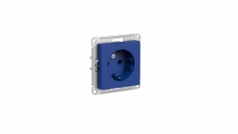 ATN001143 ATLASDESIGN РОЗЕТКА с заземлением, 16А, механизм, АКВАМАРИН