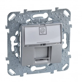 MGU5.421.30ZD Компютерная розетка 1хRJ45 (8 конт) , 5 е, (алюмин) (уп.10 шт.)