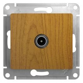 GSL000591 GLOSSA TV РОЗЕТКА оконечная 1DB, механизм, ДЕРЕВО ДУБ