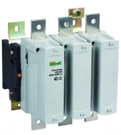 22166DEK Контактор 630А 220В АС3 КМ-103 DEKraft