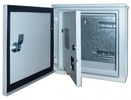 30410DEK Корпус мет. учет. нав. 300х310х150, 1ф, 2дв., 7 мод., IP54