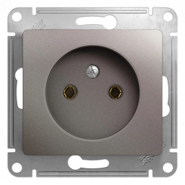 GSL001241 GLOSSA РОЗЕТКА без заземления,16А, 250В, механизм, ПЛАТИНА