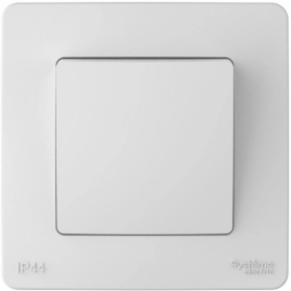 BLNVS410601 BLANCA С/У IP44 1-клавишный ПЕРЕКЛЮЧАТЕЛЬ (сх.6), 10AX, 250В, БЕЛЫЙ