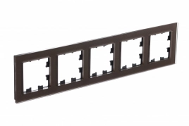 ATN321005 ATLASDESIGN NATURE 5-постовая РАМКА, ОРГАНИЧЕСКОЕ СТЕКЛО ЧЕРНЫЙ
