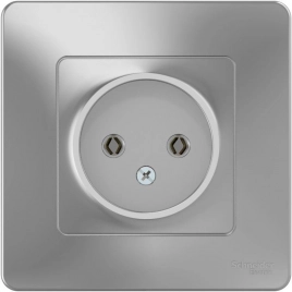 BLNRS000013 BLANCA С/У РОЗЕТКА без заземления без шторок 16А, 250В, АЛЮМИНИЙ