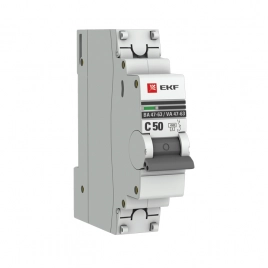 mcb4763-1-50C-pro Автоматический выключатель 1P 50А (C) 4,5kA ВА 47-63 EKF PROxima