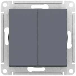 ATN000773 ATLASDESIGN 2-клавишный ПЕРЕКЛЮЧАТЕЛЬ, перекрестный, 2 x сх. 7, 10АХ, механизм, ГРИФЕЛЬ
