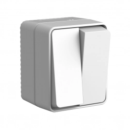 ATN543051 AtlasDesign PROFI IP54 О/У 2-клавишный ВЫКЛЮЧАТЕЛЬ 10 АХ, СЕРЫЙ