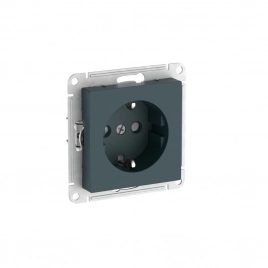 ATN000845S ATLASDESIGN РОЗЕТКА с заземлением со шторками, 16А, мех., быстрозажим. клем., ИЗУМРУД