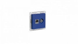 ATN001189 ATLASDESIGN РОЗЕТКА двойная ТВ + компьютерная RJ45, кат. 5Е, АКВАМАРИН ***снято с поставок