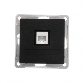 RSI-152T-6-86 W59 РОЗЕТКА телефонная RJ11, 160В, 1А, механизм, ЧЕРНЫЙ БАРХАТ
