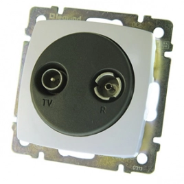 774034 Розетка TV-RD Cable 862MHz(проходная) 14Дб, белая ( механизм)