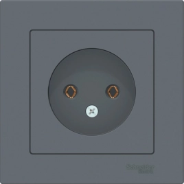 ATN000740 ATLASDESIGN РОЗЕТКА без заземления, 16А, в сборе, ГРИФЕЛЬ