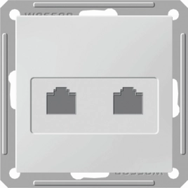 RSI-251KK5E-1-86 W59 РОЗЕТКА двойная компьютерная RJ45 кат.5E, механизм, БЕЛЫЙ