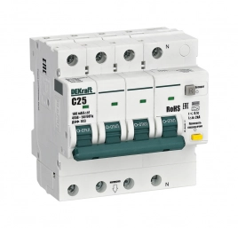 16412DEK АВДТ 3P+N 25А 100мА AC х-ка C ДИФ-103 6кА нов.
