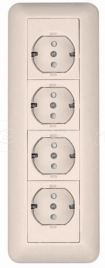 RA16-411M-S РОЗЕТКА ОУ С ЗК 4 Я,МОНТ.ПЛ.СЛ.К