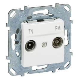 MGU5.452.18ZD Розетка TV/FM оконечная бел.