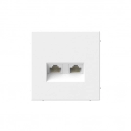 GAL001385 ARTGALLERY РОЗЕТКА двойная компьютерная RJ45+RJ45, кат. 5е, механизм, ЛОТОС