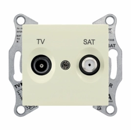 SDN3401247 SEDNA TV/SAT РОЗЕТКА проходная, 8dB, БЕЖЕВЫЙ