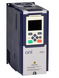 K751-33-075HTM Преобразователь частоты K751 380В 3Ф 0,75кВт 2,5А со встроенным тормозом ONI