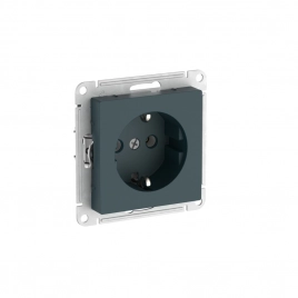 ATN000843S ATLASDESIGN РОЗЕТКА с заземлением, 16А, мех., быстрозажим. клем., ИЗУМРУД