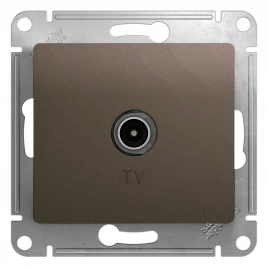 GSL000892 GLOSSA TV РОЗЕТКА проходная 4DB, ШОКОЛАД