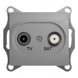 GSL000397 GLOSSA TV-SAT РОЗЕТКА оконечная 1DB, механизм, АЛЮМИНИЙ