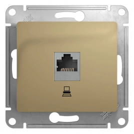 GSL000481K GLOSSA РОЗЕТКА компьютерная RJ45 кат.5E, механизм, ТИТАН                            