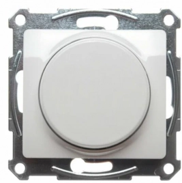 GSL000130 GLOSSA СВЕТОРЕГУЛЯТОР (диммер) повор-нажим, LED, RC, 315Вт, мех., БЕЛЫЙ