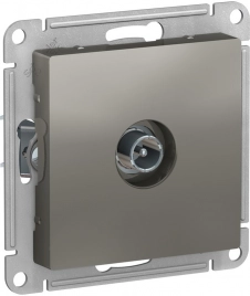 ATN000992 ATLASDESIGN TV РОЗЕТКА проходная 4DB, механизм, СТАЛЬ