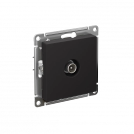 ATN001092 ATLASDESIGN TV РОЗЕТКА проходная 4DB, механизм, КАРБОН