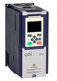 K751-33-22NTM Преобразователь частоты K751 380В 3Ф 2,2кВт 5,6А со встроенным тормозом ONI