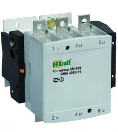 22161DEK Контактор 330А 380В АС3 КМ-103 DEKraft