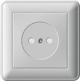 RS16-151-18 W59 РОЗЕТКА без заземления со шторками, 16А, в сборе, БЕЛЫЙ ***снято с поставок
