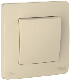 BLNVS410607 BLANCA С/У IP44 1-клавишный ПЕРЕКЛЮЧАТЕЛЬ (сх.6), 10AX, 250В, БЕЖЕВЫЙ