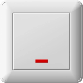 VS216-152-18 W59 1-клавишный ВЫКЛЮЧАТЕЛЬ 2-полюсный, 16АХ, в сборе, БЕЛЫЙ