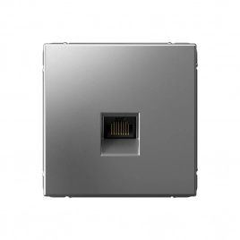 GAL000983 ARTGALLERY РОЗЕТКА компьютерная RJ45, кат. 5е, механизм, СТАЛЬ