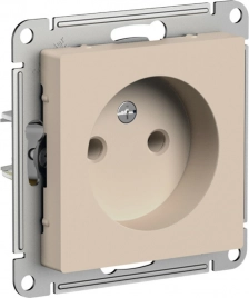 ATN001241 ATLASDESIGN РОЗЕТКА без заземления без шторок, 16А, механизм, ПЕСОЧНЫЙ