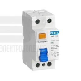 280723 УЗО NXL-63 6kA 1P+N 40A 30mA AC (R)(CHINT) ***снято с поставок замена на 399940