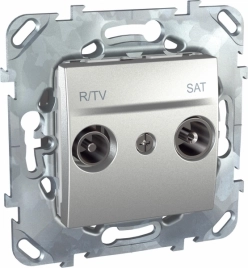 MGU5.454.30ZD R/TV/SAT розетка одиночная (алюминий) (10шт.)